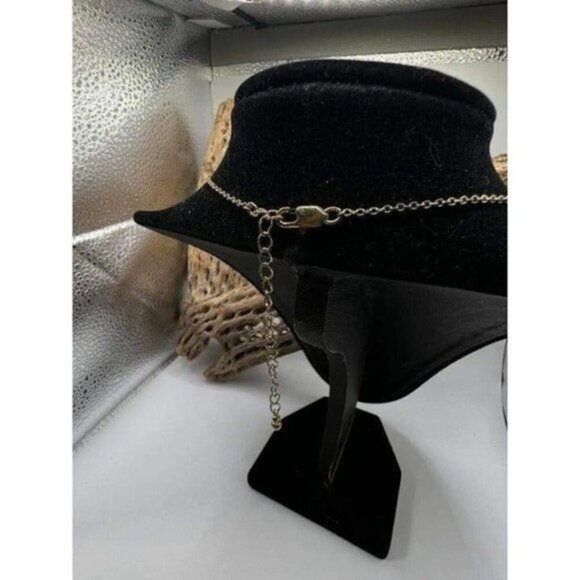 Crystal Butterfly Flower Enameled Ball Necklace - Picture 4 of 6